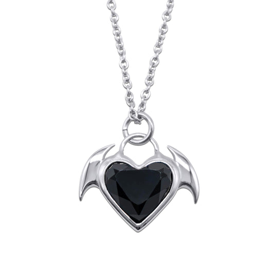 Nocturnal Succubus Heart Pendant Necklace