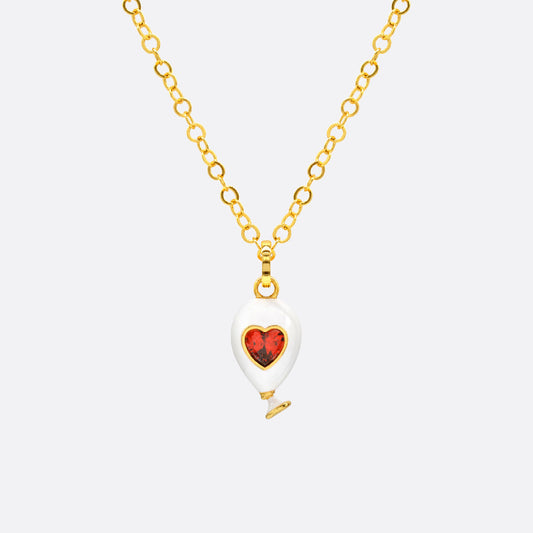 Sahi London Age of Innocence Red & White Adjustable Necklace