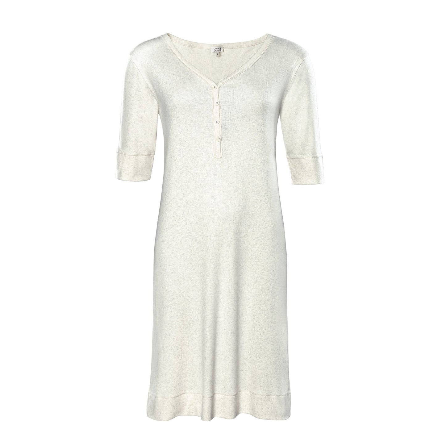 Organic Night Shirt with Buttons: Womens