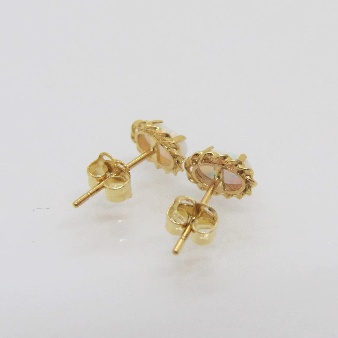 Oval Opal Stud Earrings