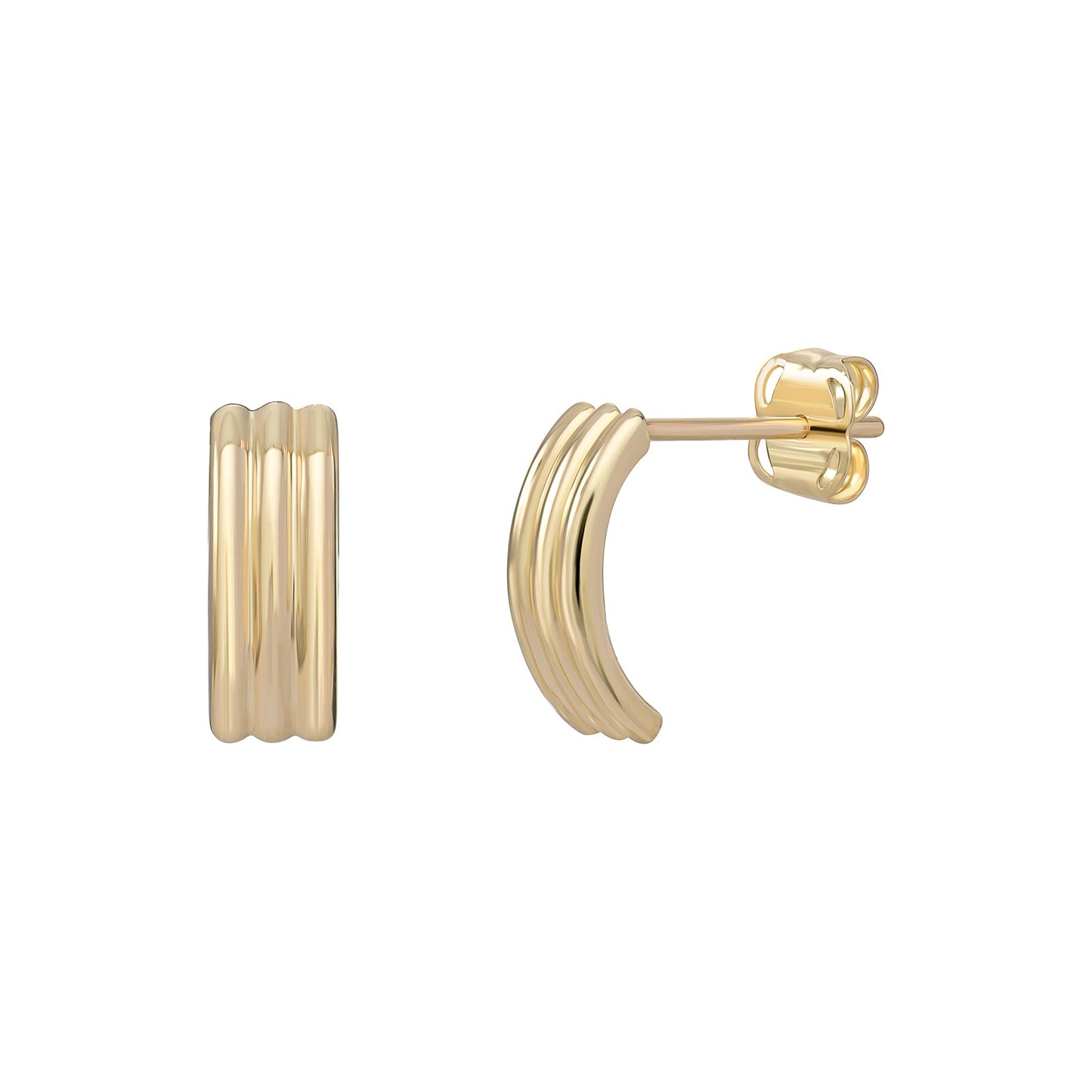 Sasha Half Hoop Stud Earrings