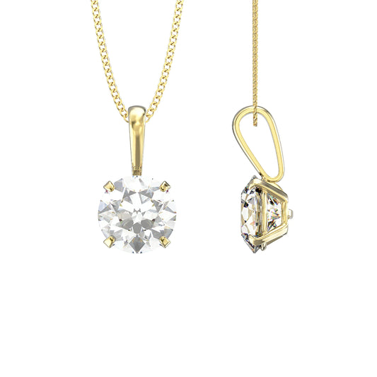 April Birthstone Diamond Pendant Necklace