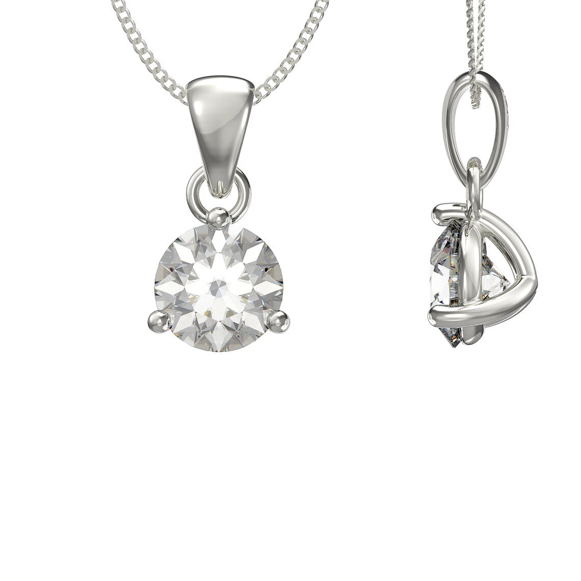April Birthstone Pendant Necklace