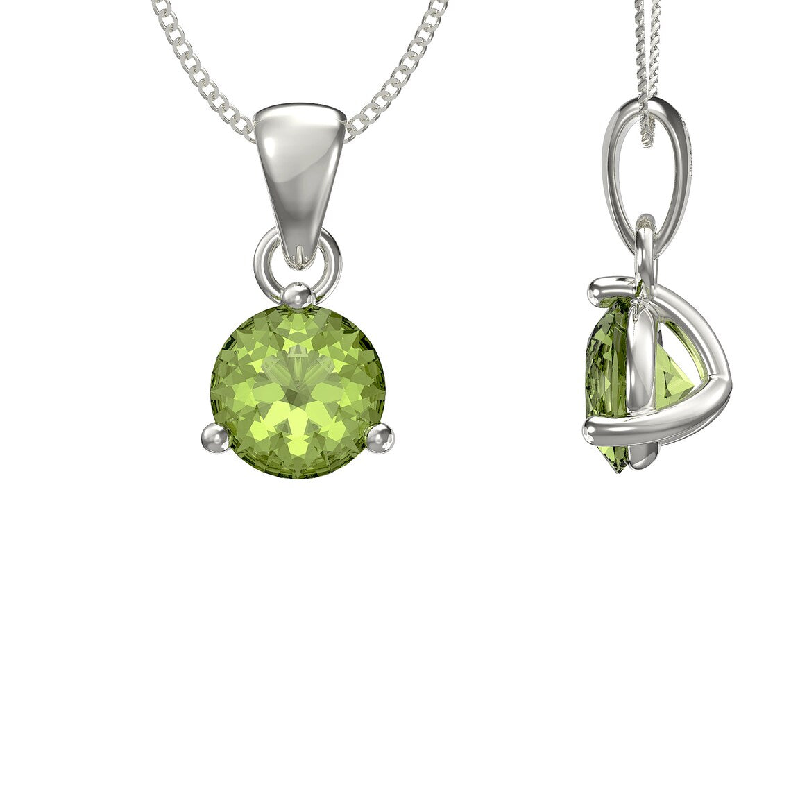 August Birthstone Pendant Necklace