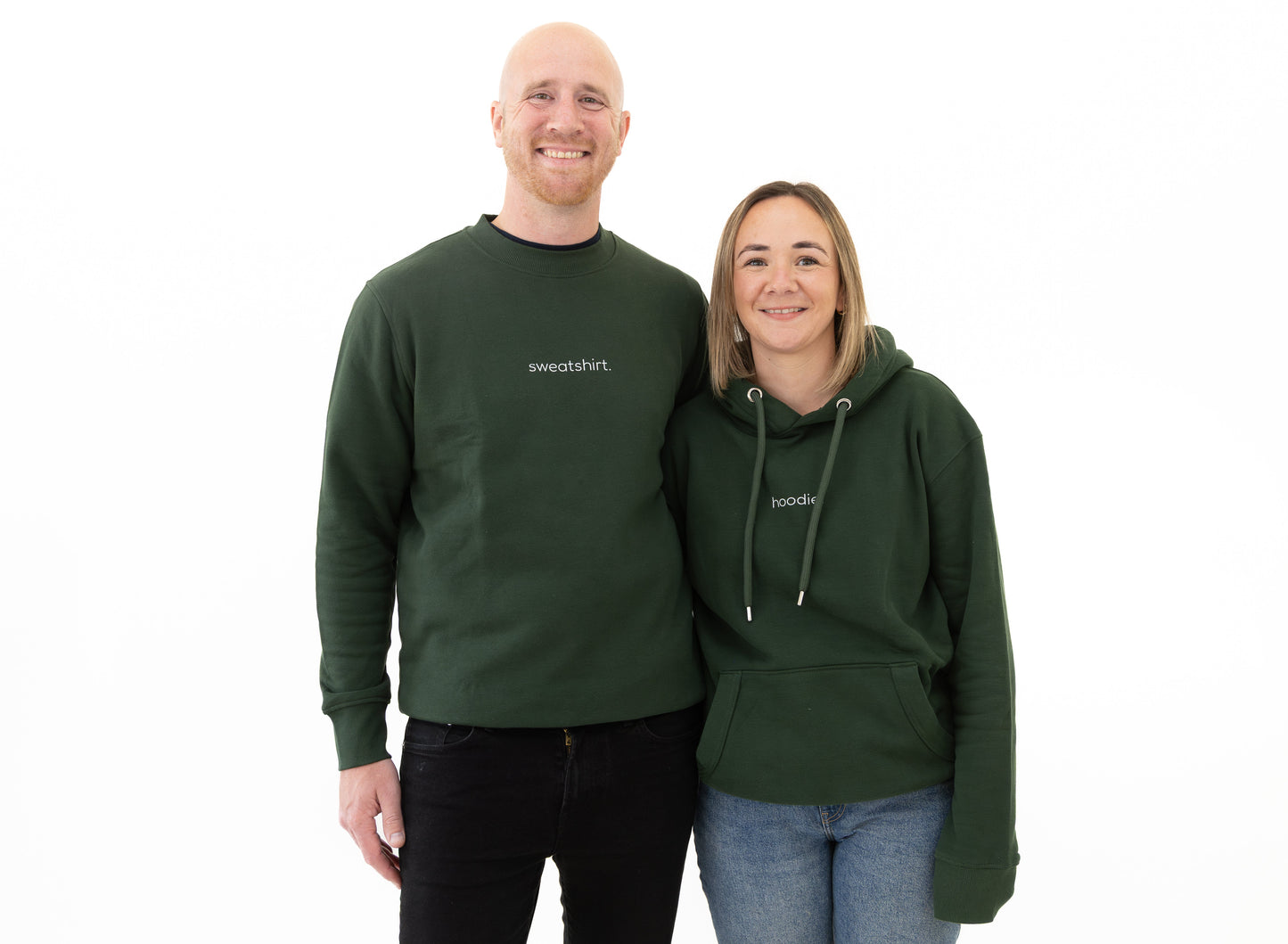 simple. hoodie. forest-green.