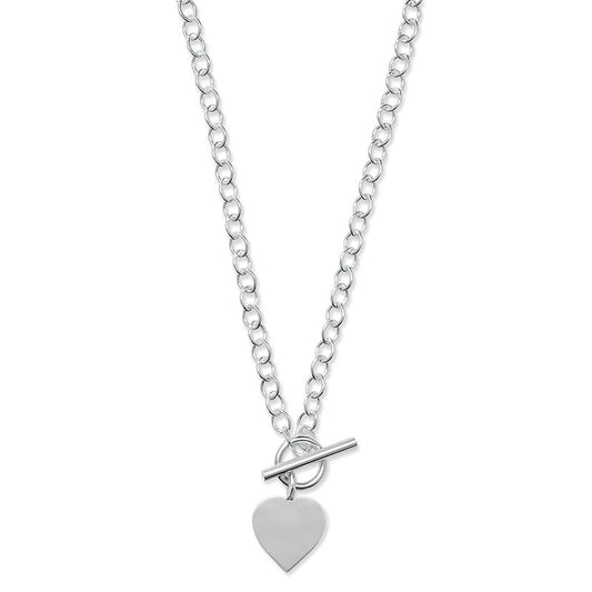 Chunky T-Bar Heart Necklace