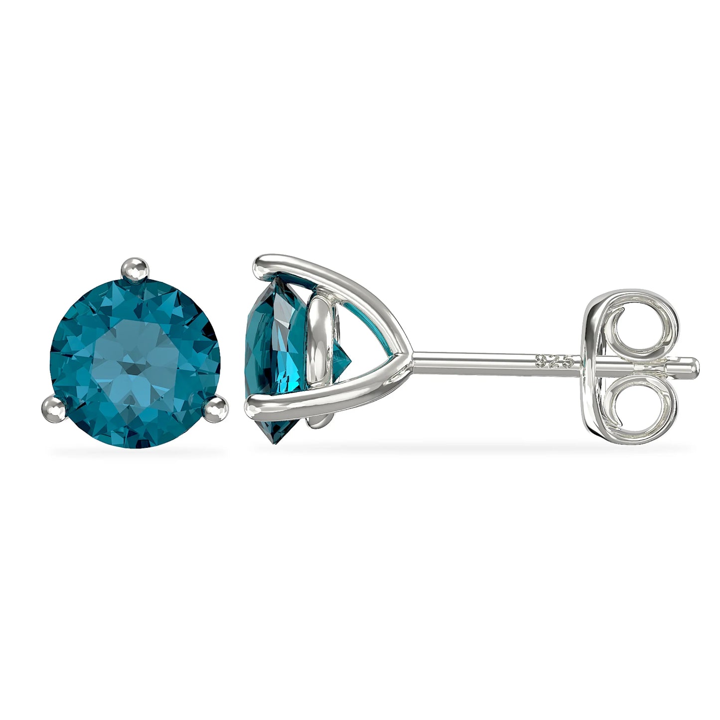 December Birthstone Stud Earrings