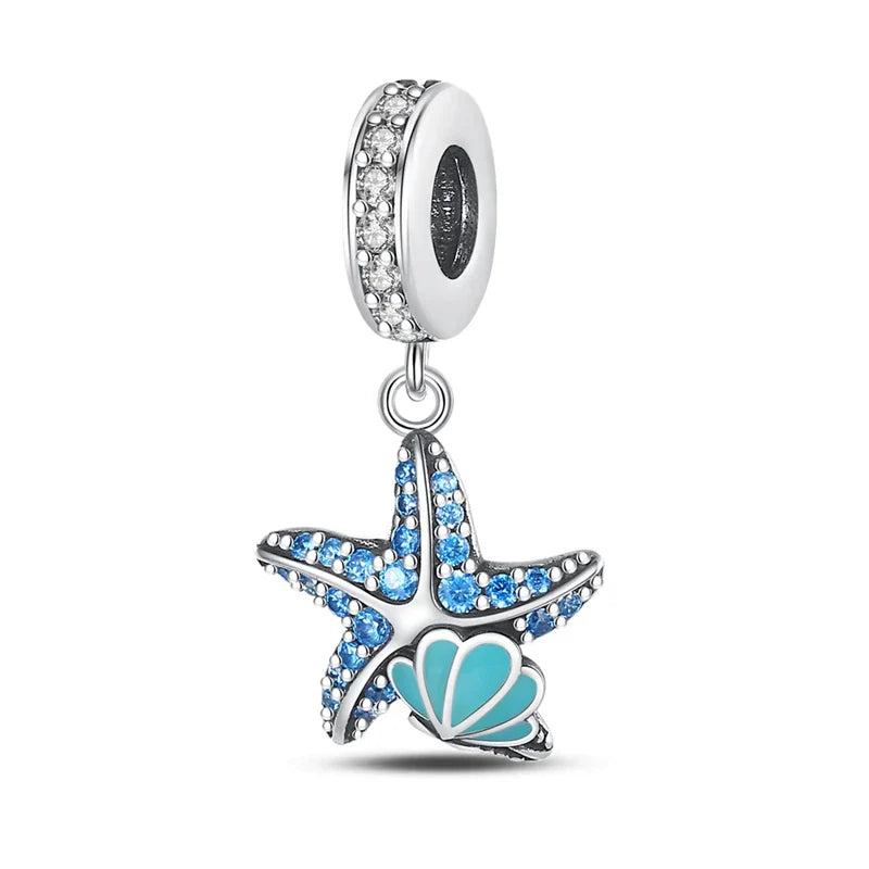 Glow In The Dark Blue Starfish Charm
