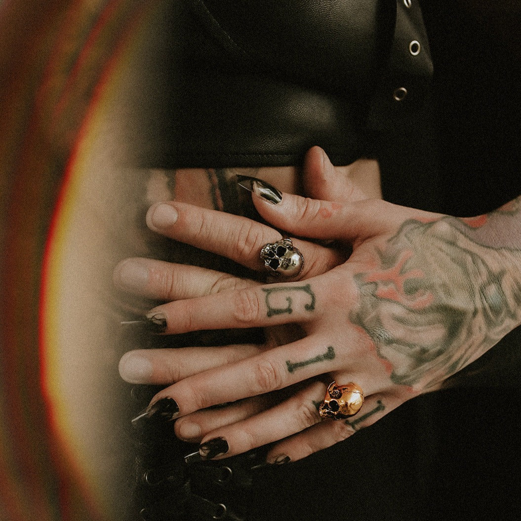 Gold Hel Skull Ring