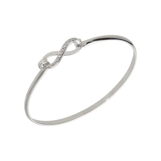 Cubic Zirconia Infinity Bangle