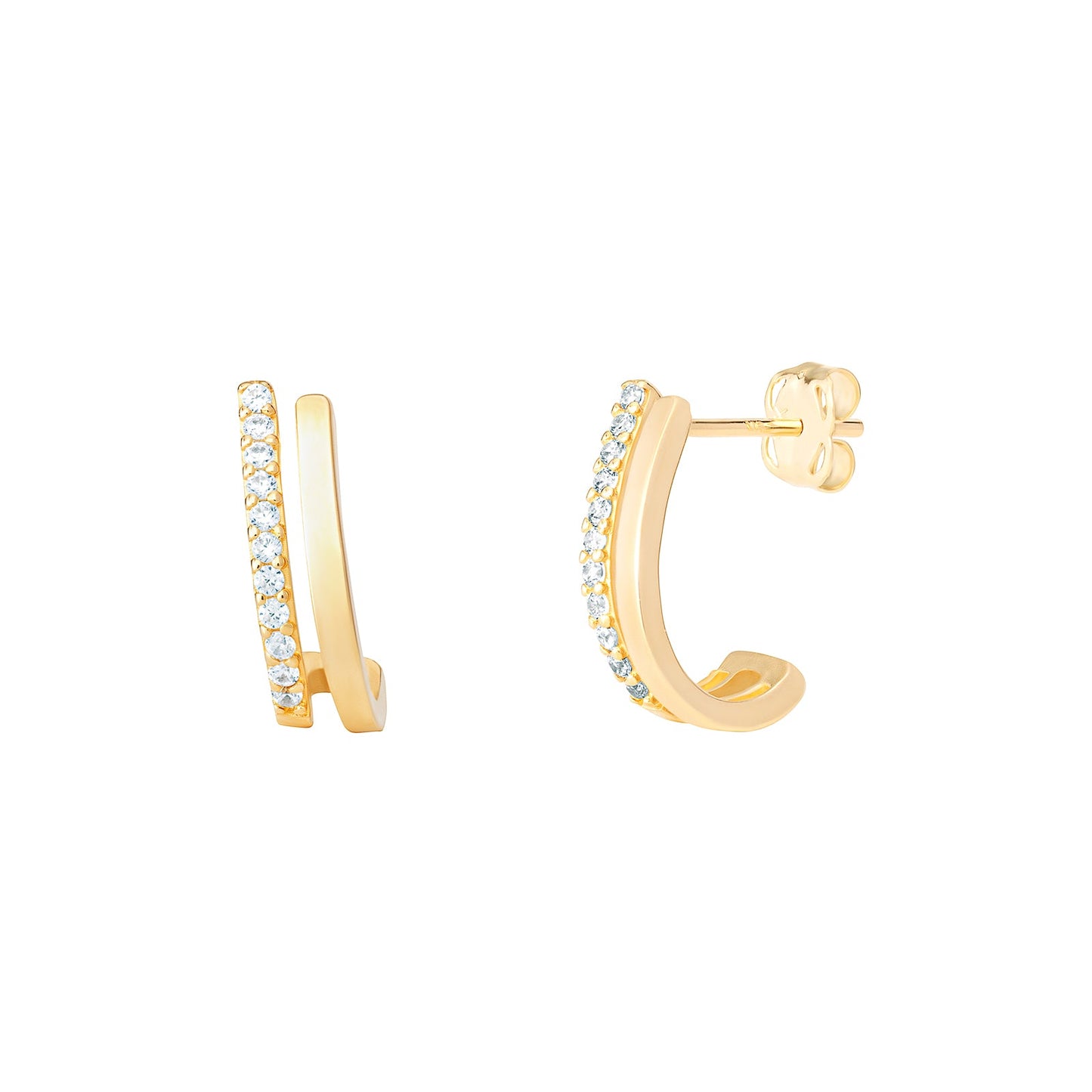 Isla Curved Drop Earrings
