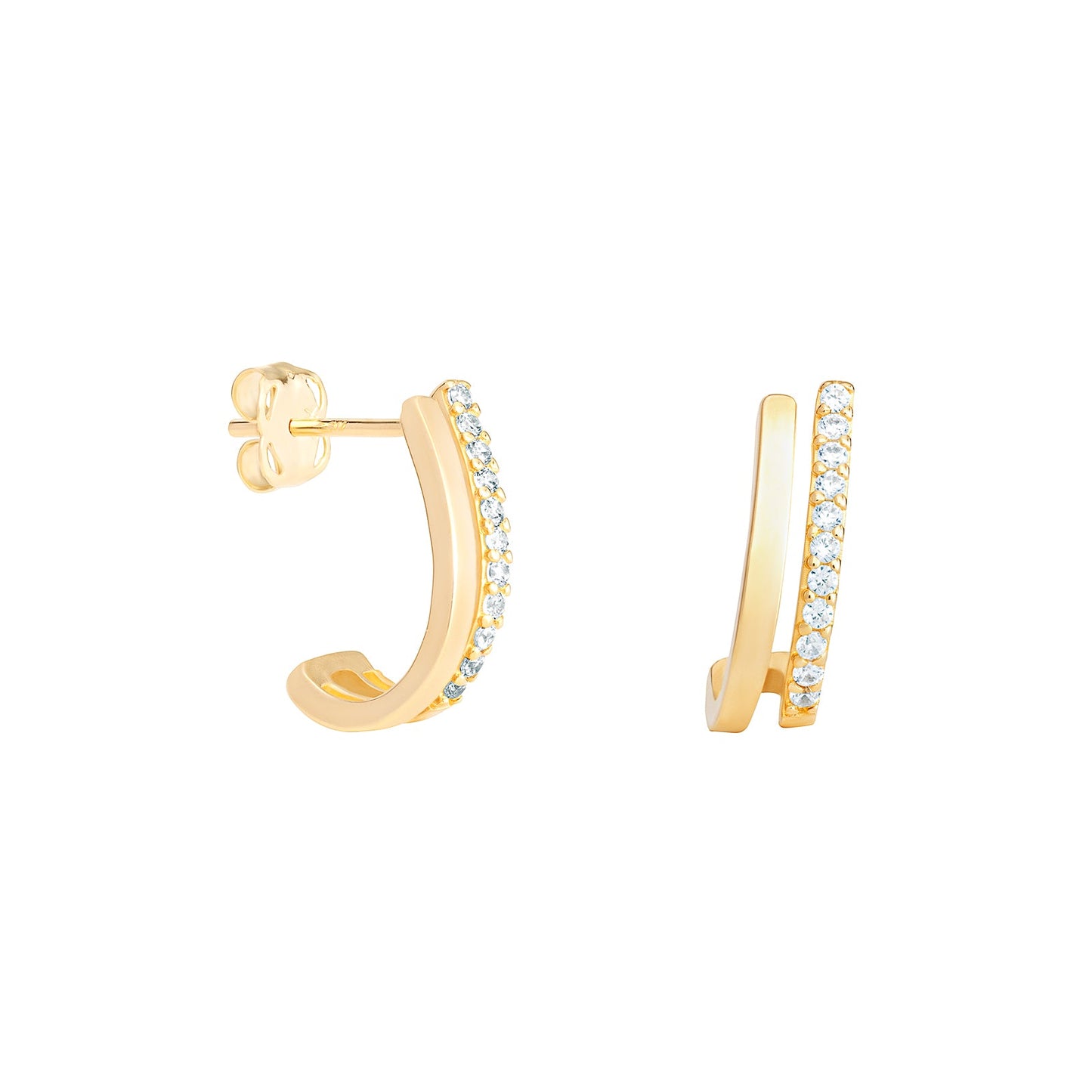 Isla Curved Drop Earrings