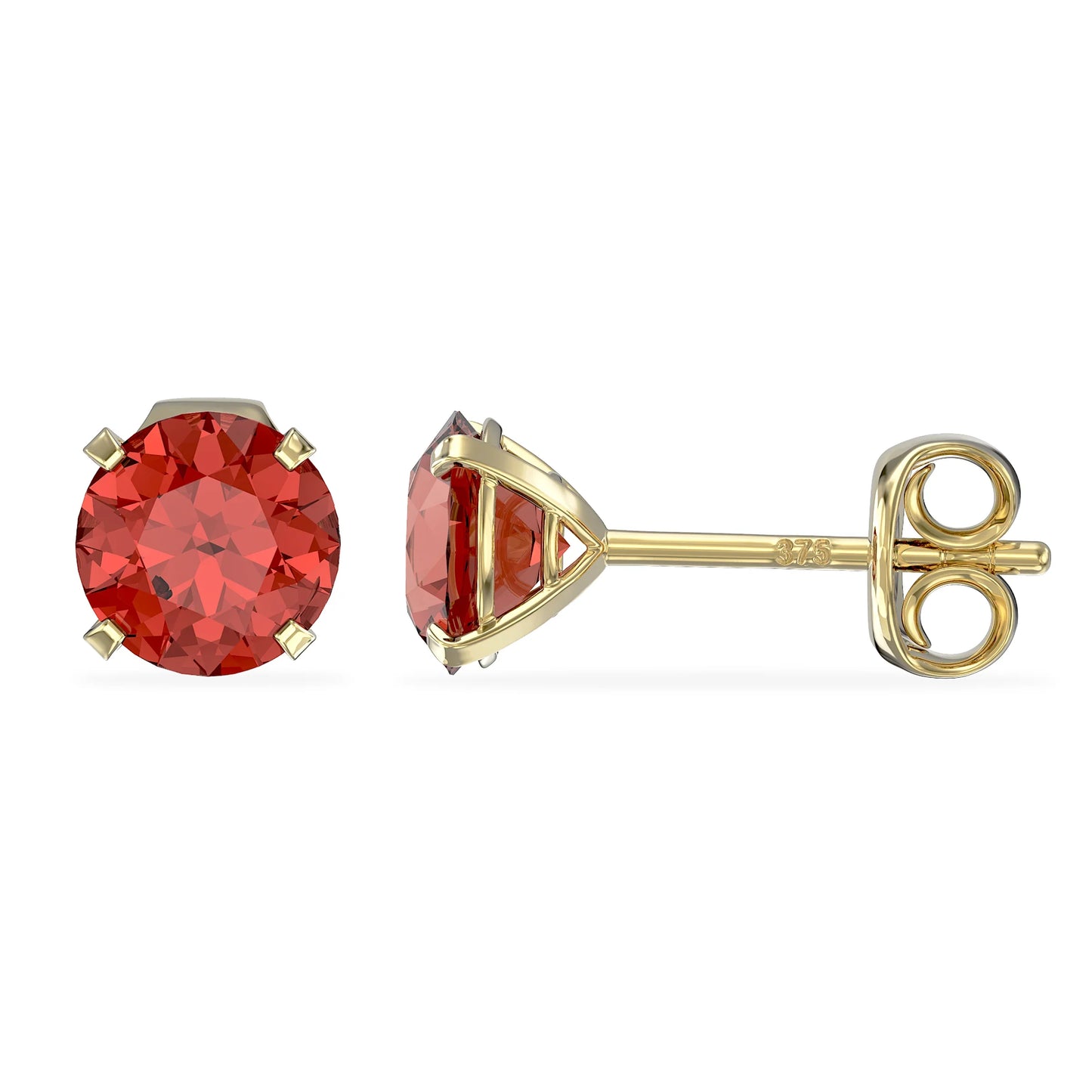 July Birthstone Ruby Stud Earrings