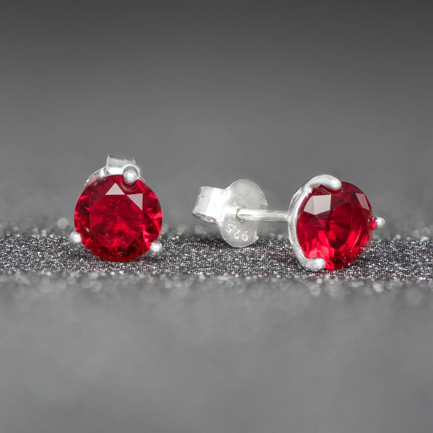 July Birthstone Stud Earrings