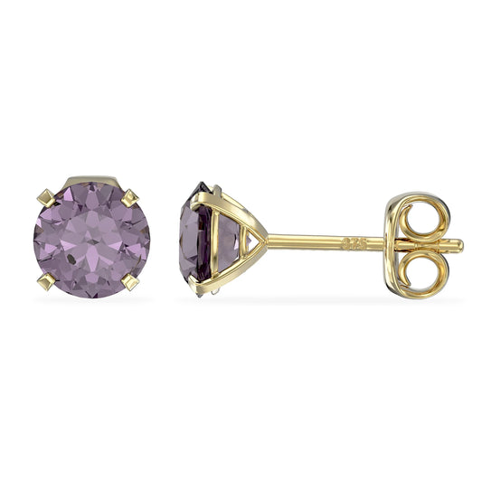 June Birthstone Alexandrite Stud Earrings