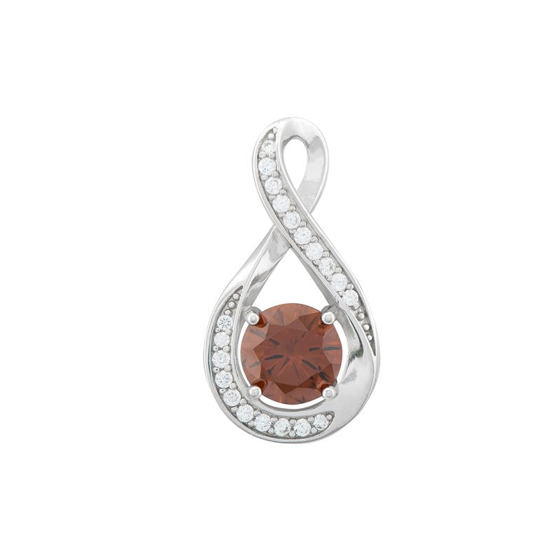 June Birthstone Infinity Pendant Necklace