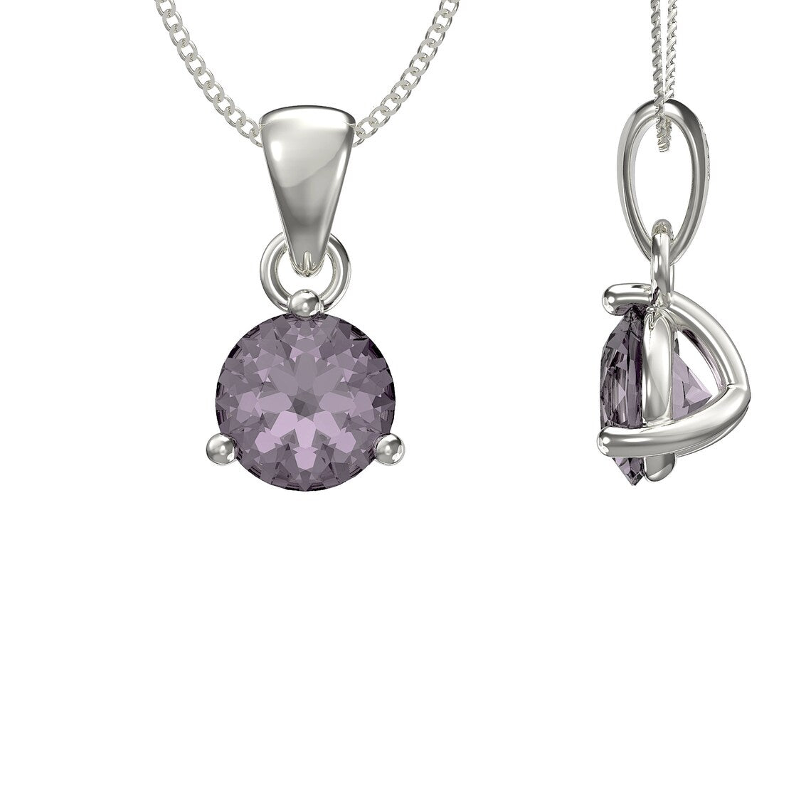 June Birthstone Pendant Necklace