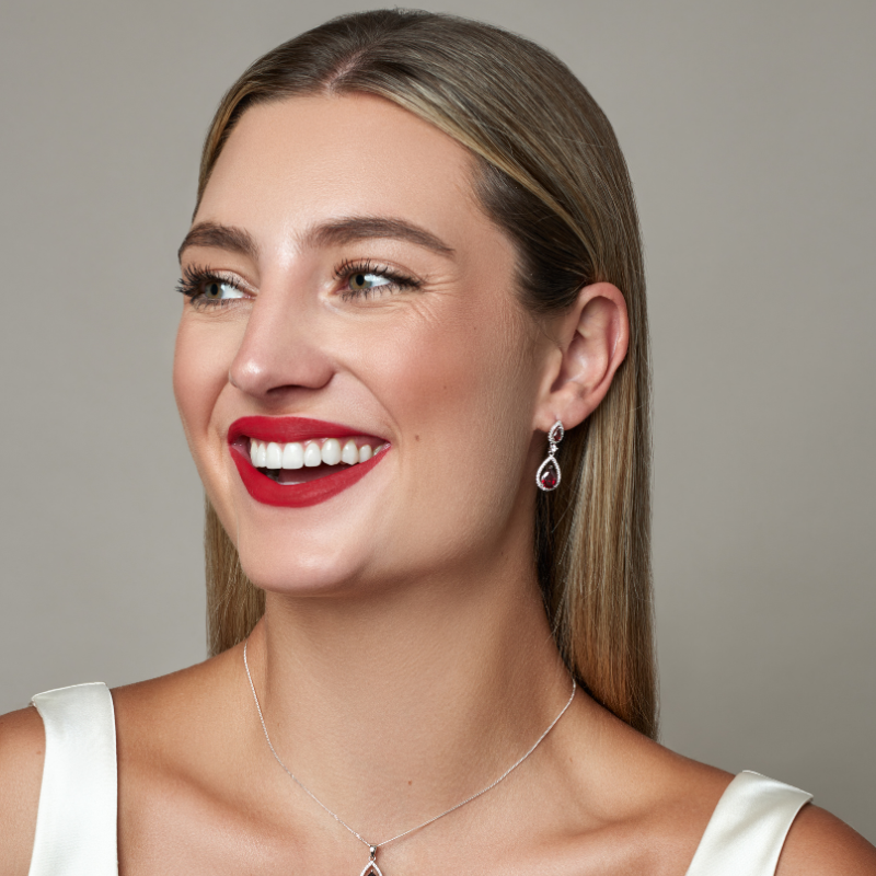 Luxury Ruby Teardrop Earrings