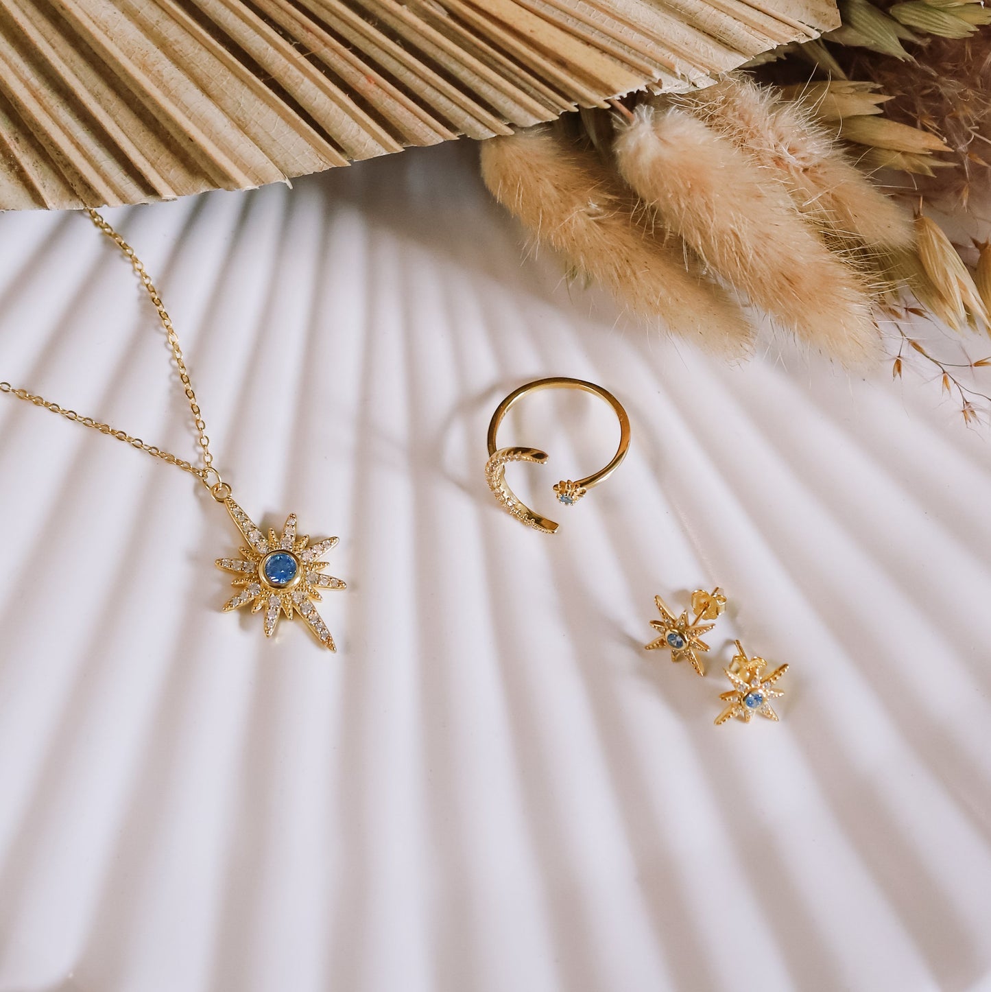 Heidi North Star Birthstone Necklace | 18K Gold Plated