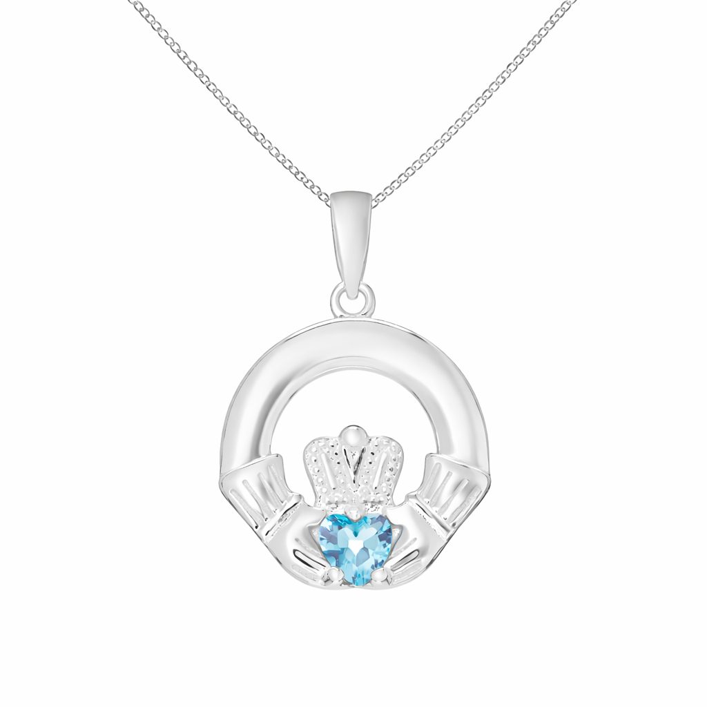 March Birthstone Claddagh Jewellery Set