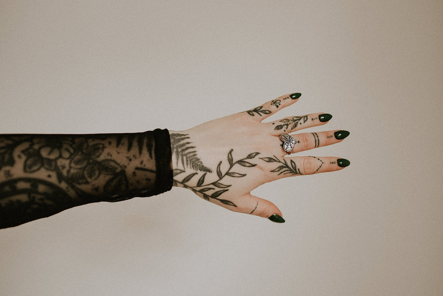 Cobweb Heart Ring