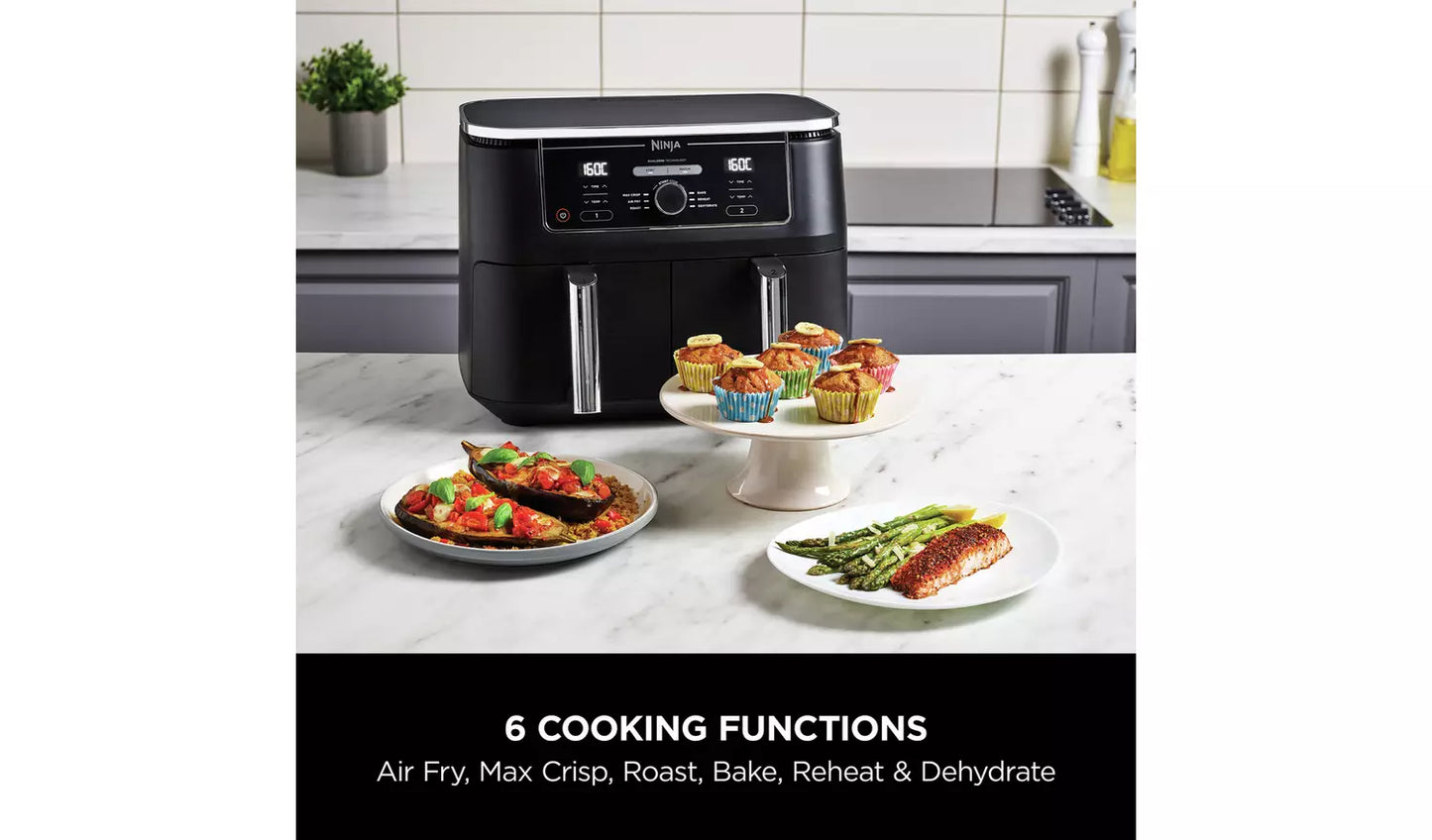 Ninja Foodi MAX Dual Zone Air Fryer AF400UK - Black