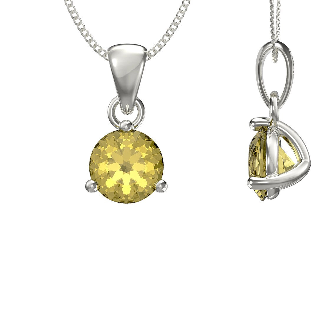 November Birthstone Pendant Necklace