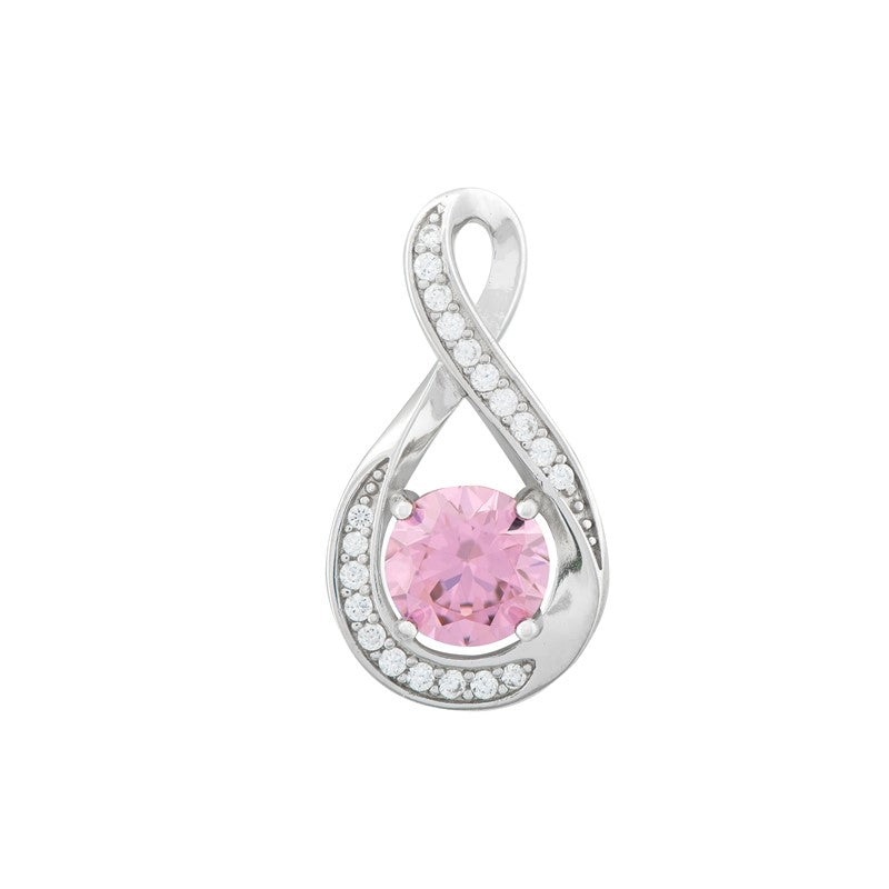 October Birthstone Infinity Pendant Necklace