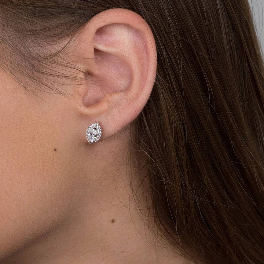 Oval Cubic Zirconia Earrings