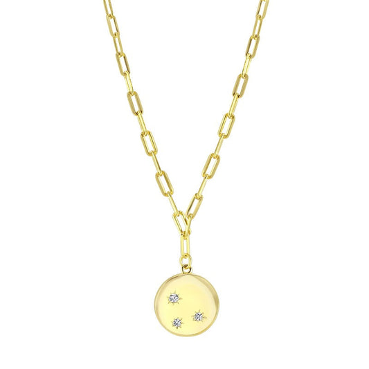 Paperclip Disc Necklace