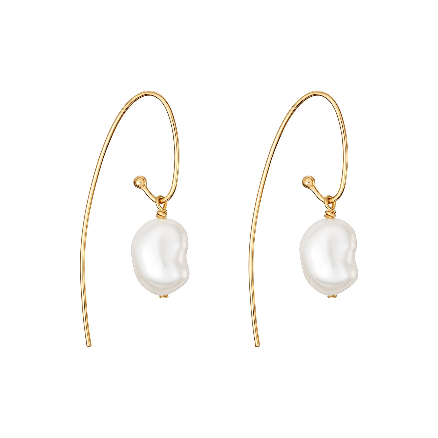 Pearl Drop French Hook Earrings