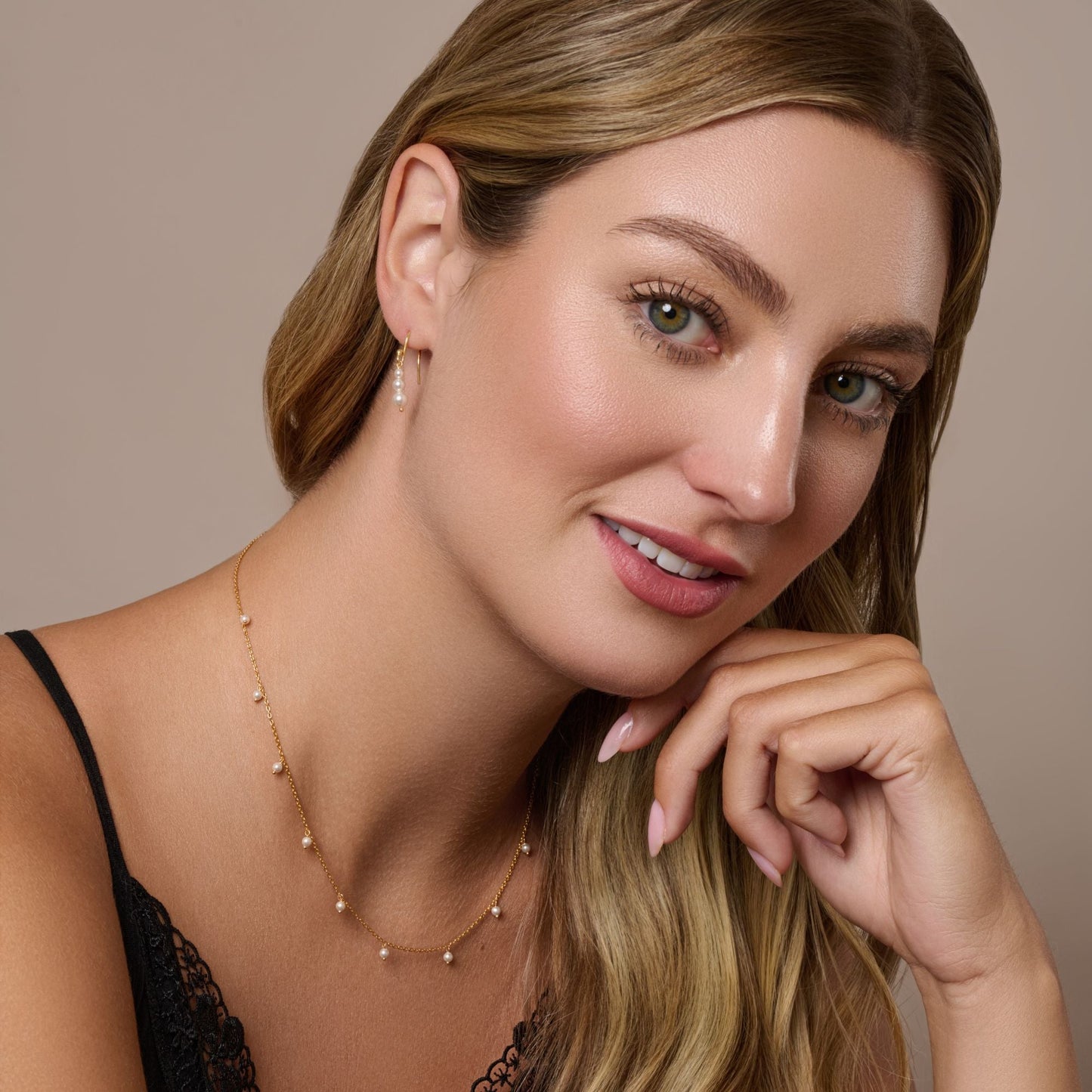 Pearl Drop Satellite Necklace