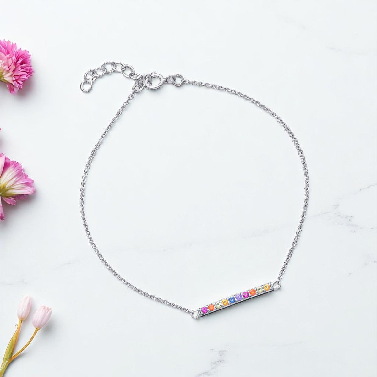 Rainbow Bar Bracelet