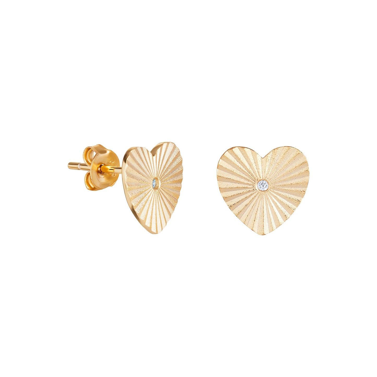 Rose Heart Earrings