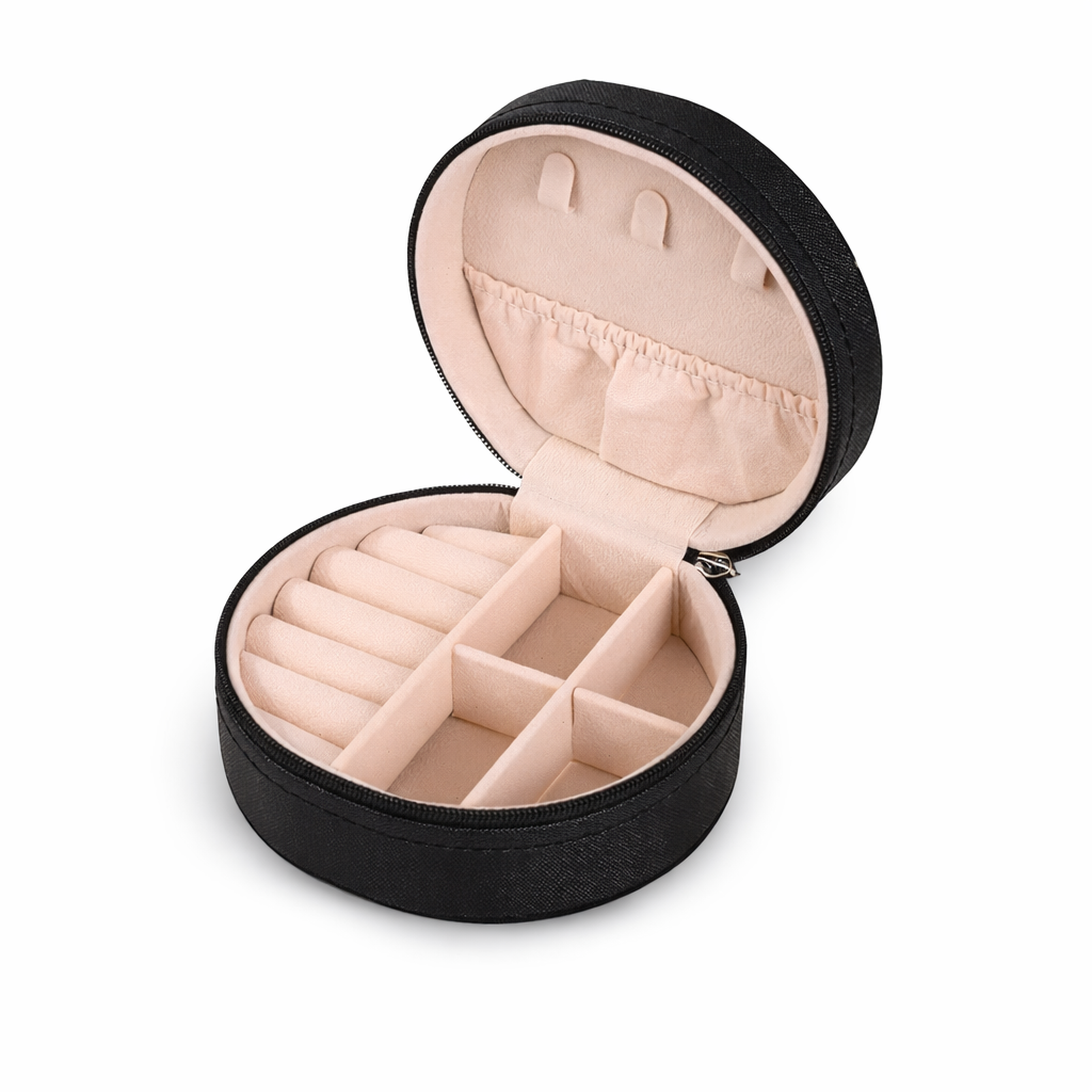 Round Jewellery Travel Box