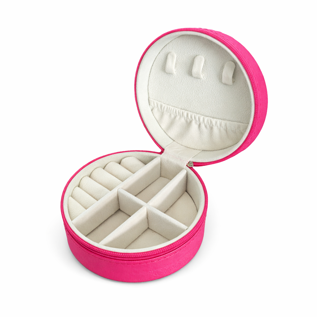 Round Jewellery Travel Box