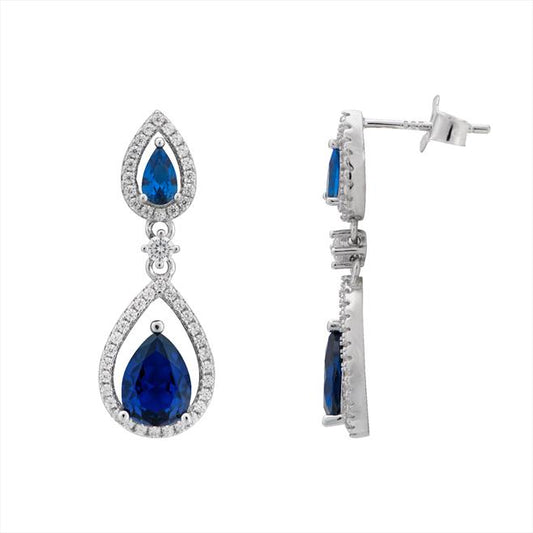Luxury Sapphire Teardrop Earrings