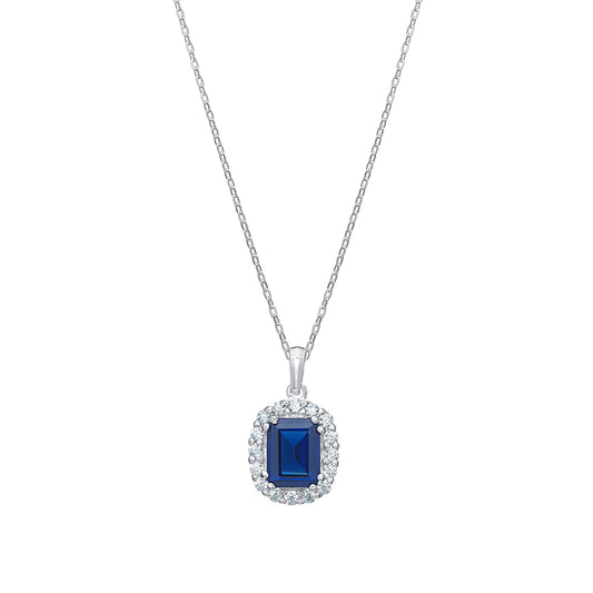 Sapphire Cubic Zirconia Necklace