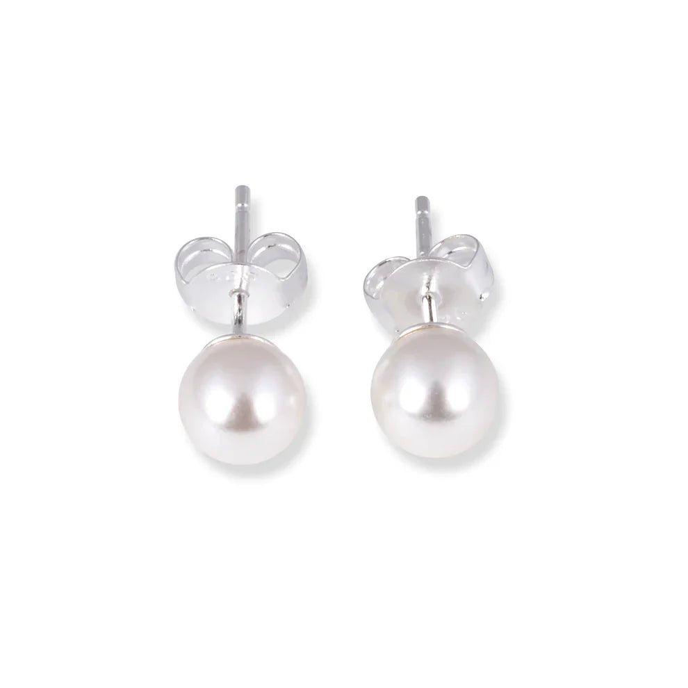 6mm Simple Pearl Stud Earrings