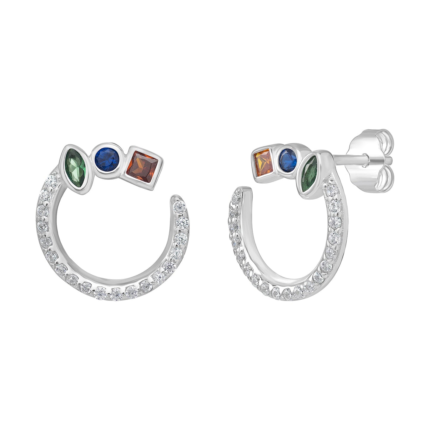 Willow Open Circle Stud Earrings