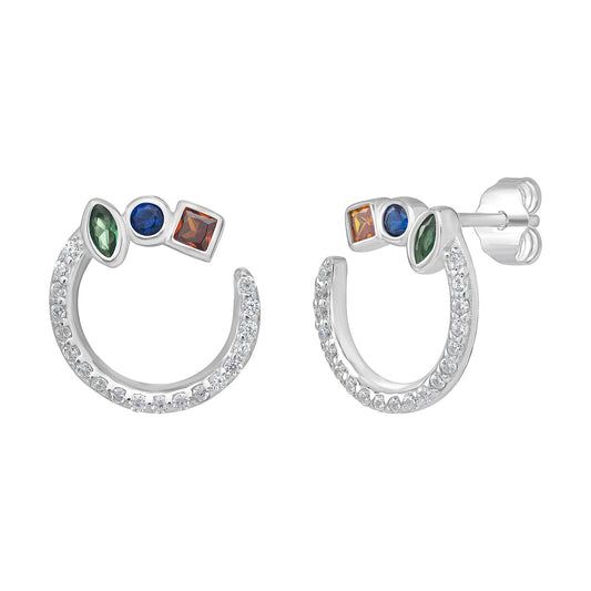 Willow Open Circle Stud Earrings