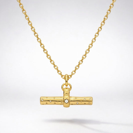Wren T-Bar Necklace | 18k Gold Plated