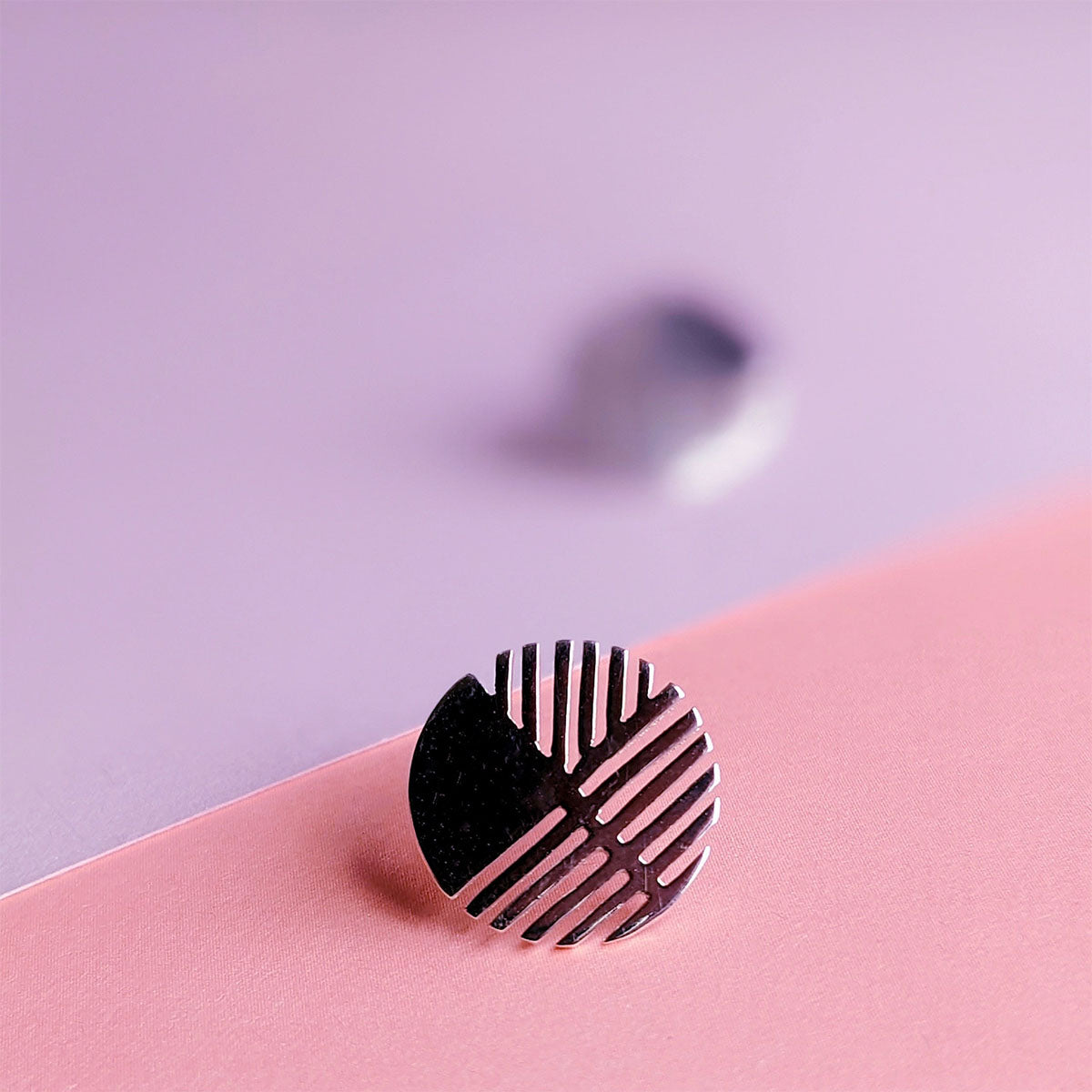 Art Moderne Silver Stud Earrings