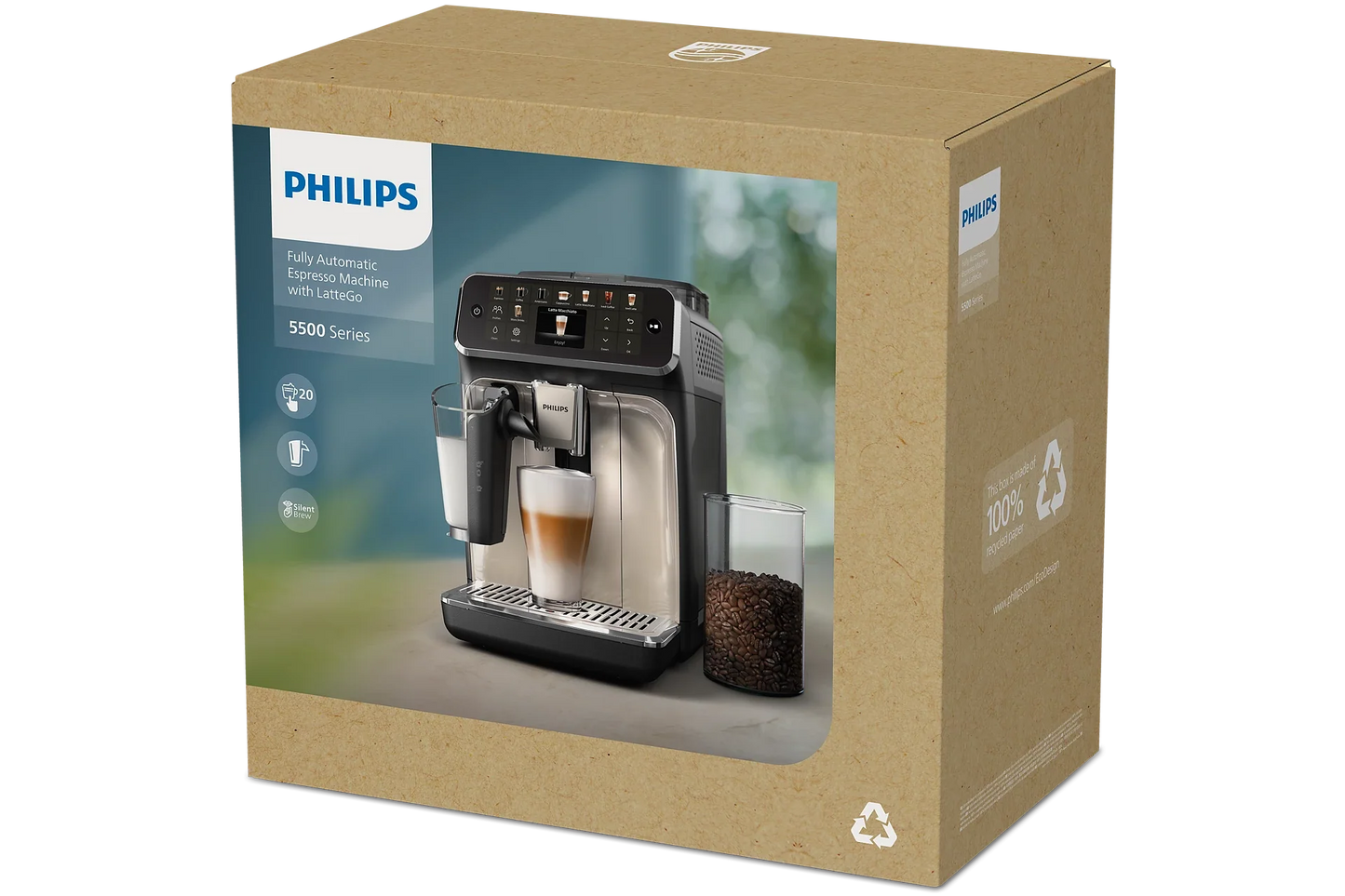 Philips Series 5500 LatteGo EP5544/80 Bean to Cup Fully Automatic Coffee Machine