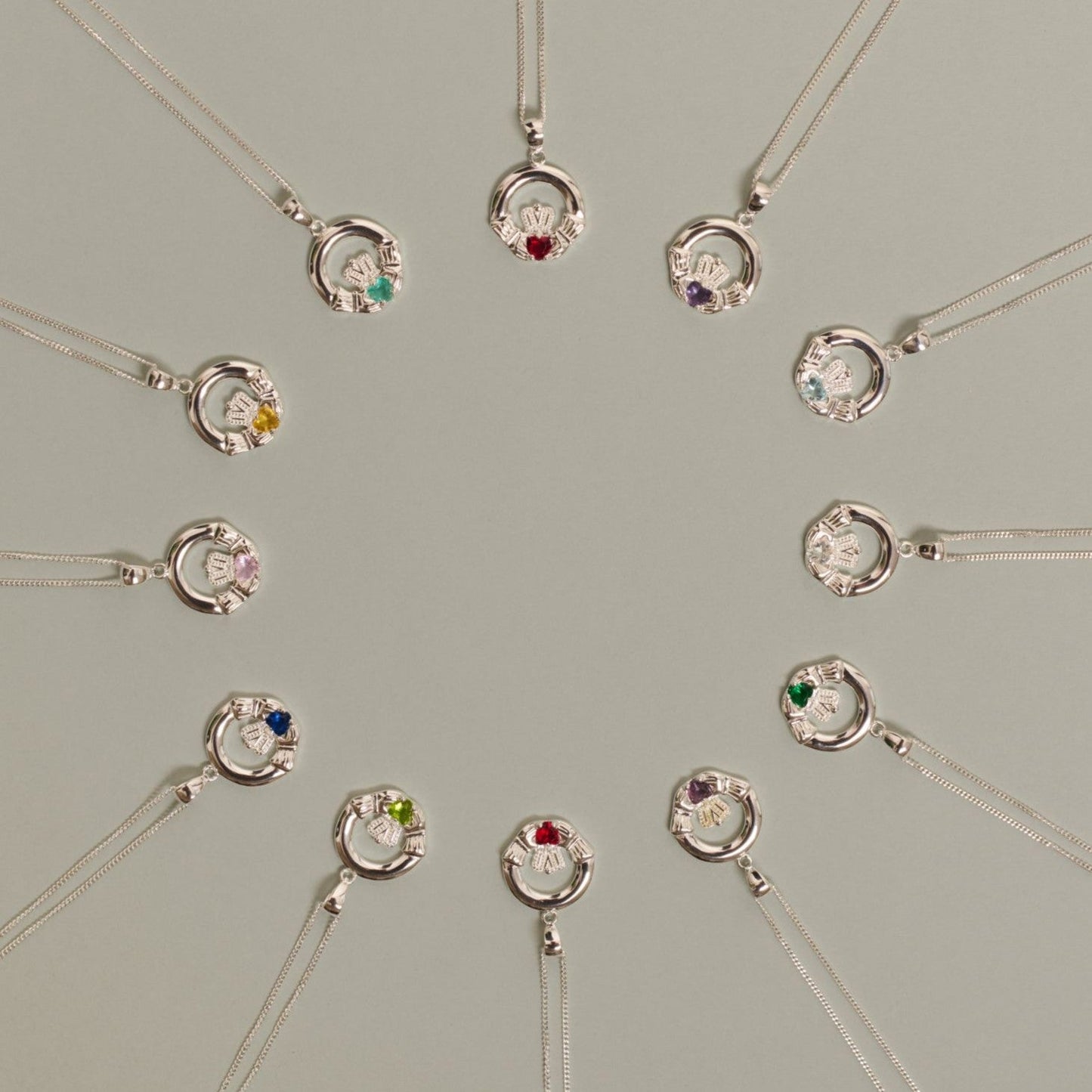 July Birthstone Claddagh Jewellery Set