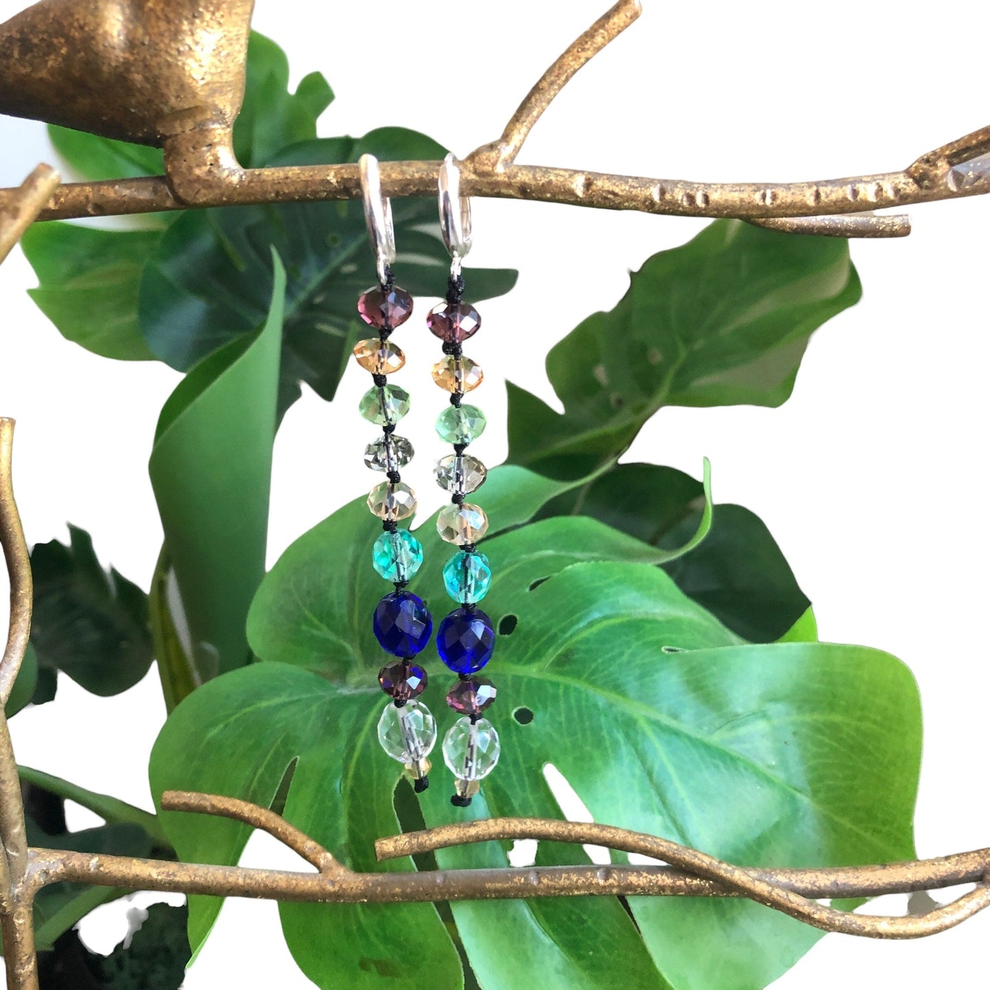 Colourful Crystals Beaded Earring