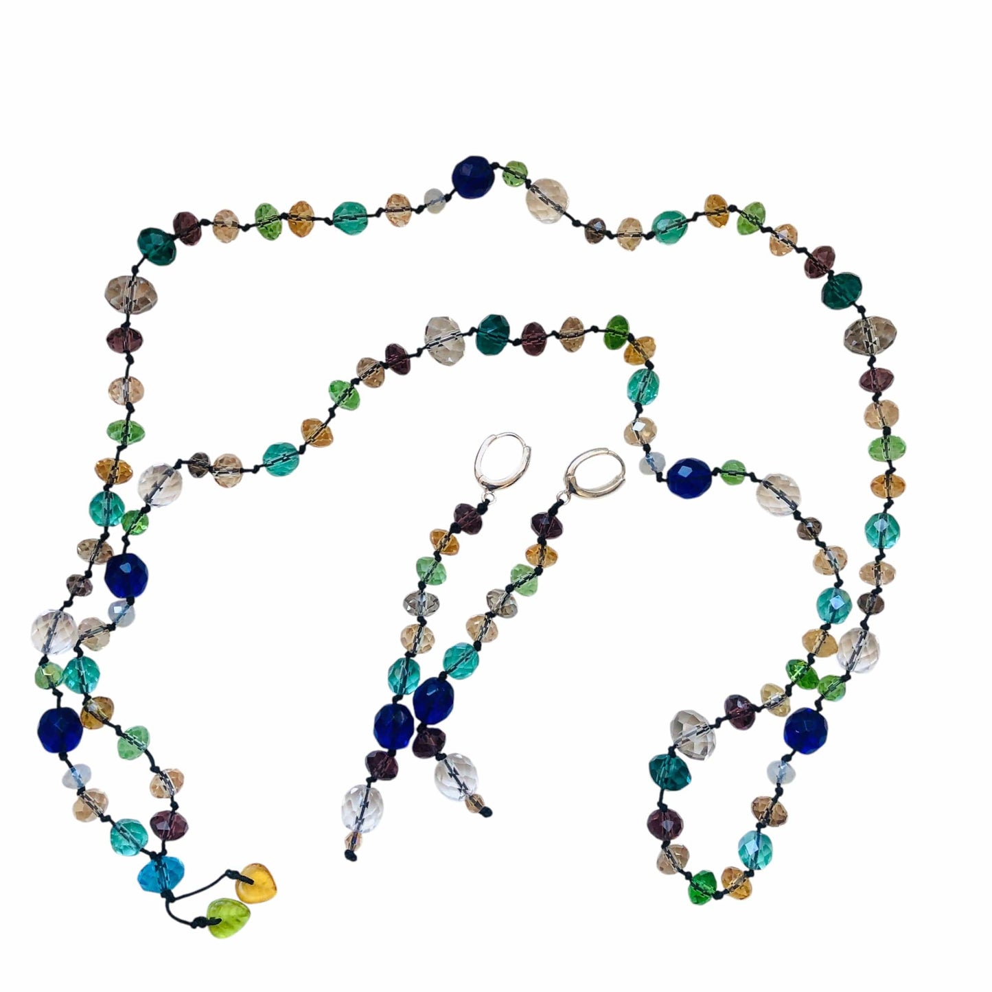 Colourful Crystals Beaded Earring