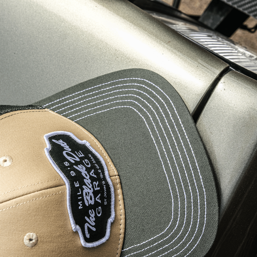 Green & Beige Garage Cap