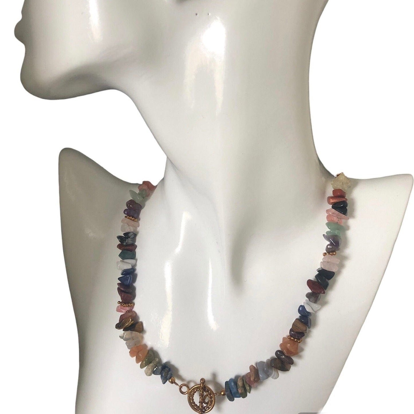 Multi-colour Natural Stones Beaded Necklace