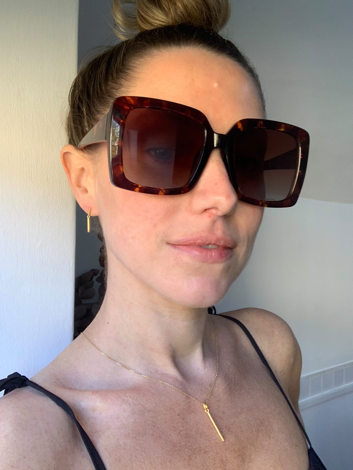 Minimalist Silver Bar Pendant Necklace